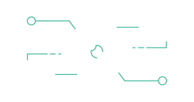 Eye icon with data streams, describing computer vision