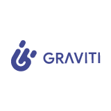 The Graviti logo featuring a blue icon and the word 'GRAVITI' in blue text on a white background.