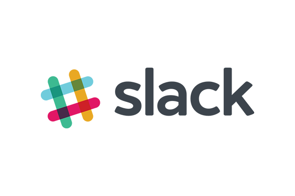The Slack logo featuring its distinctive multicolored hashtag symbol and the word 'slack' in lowercase letters.