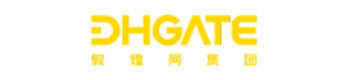 The DHgate company logo in yellow with accompanying Chinese text, displayed on a white background.
