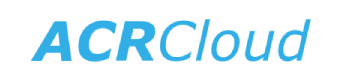 ACRCloud logo in blue text on a transparent background