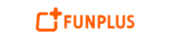 The logo of FUNPLUS, featuring an orange text and icon on a white background.