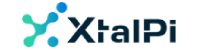 The logo of XtalPi, featuring a stylized molecular structure and the company name in bold text.