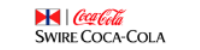 The logo of Swire Coca-Cola, featuring the Coca-Cola logo and the Swire company emblem.
