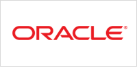 The Oracle logo featuring red text in all caps "Oracle" 