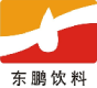 Logo of Dongpeng Beverage with Chinese text, featuring a stylized bird shape and bold color blocks above the company name in Chinese characters.