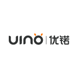 UINO logo featuring stylized English and Chinese text, with an orange accent above the 'O', on a white background. Image size 160x160 pixels.
