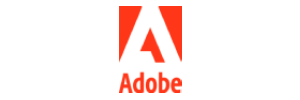 The logo of Adobe, featuring a stylized red 'A' above the word 'Adobe' on a white background.