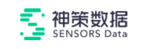 Logo image of 神策数据 (SENSORS Data), featuring stylized green bars on the left and Chinese text with 'SENSORS Data' in English on the right.