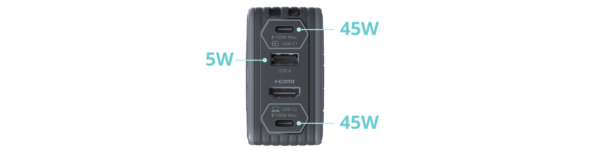 Three-port charging